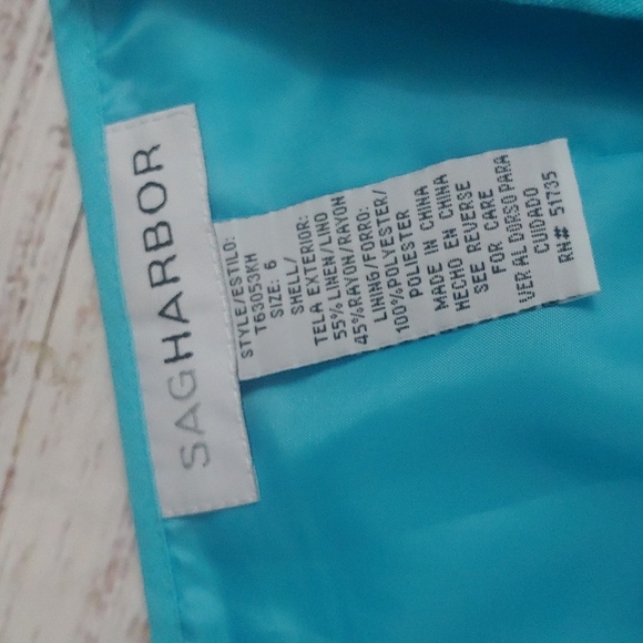 SAG HARBOR LINEN BLEND MIDI SKIRT - Picture 4 of 7